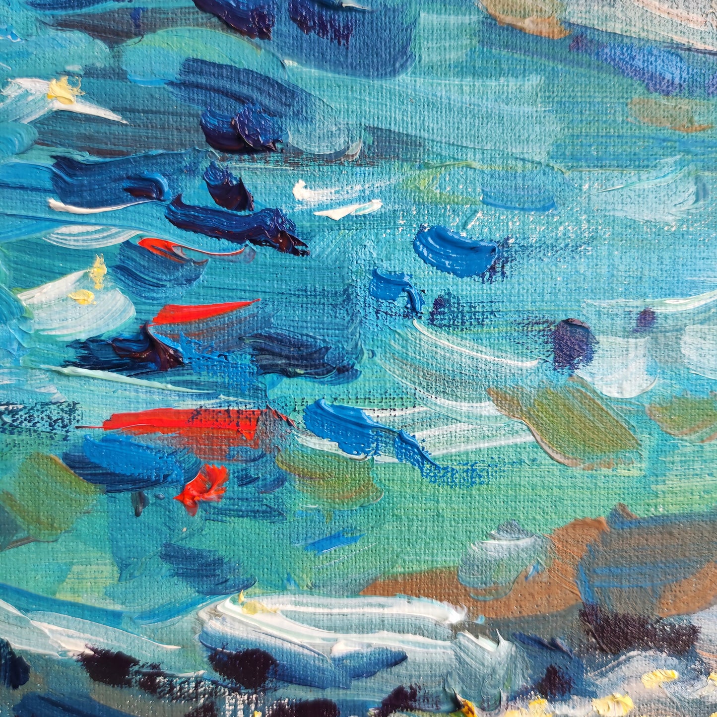 Seascape Original oil painting 8x8"
