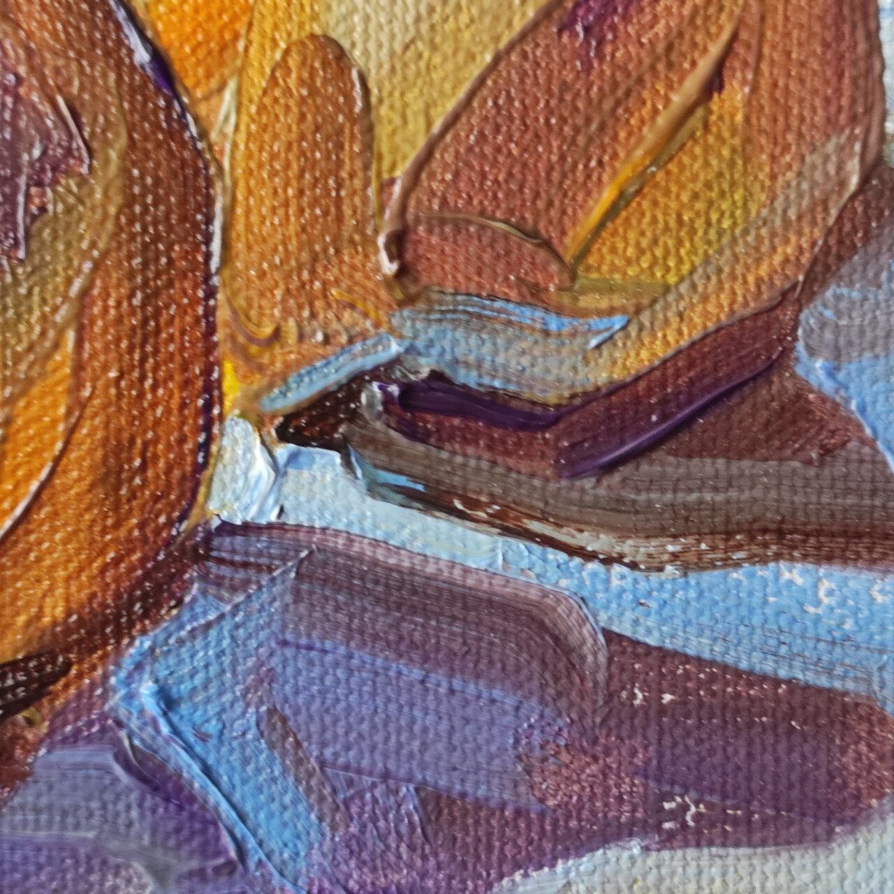 Pears original oil painting 6x6"