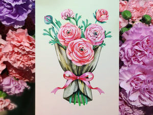 🌸 Kortti "Kukkakimppu" 🌸