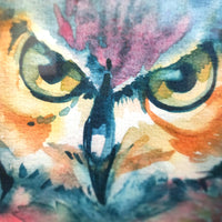 Hauska kahvipöllö – taideprintti kahvin ystäville