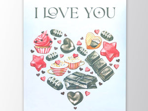 💖 Kortti suklaasydämellä ❤️