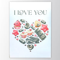 💖 Kortti suklaasydämellä ❤️