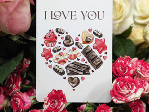 💖 Kortti suklaasydämellä ❤️