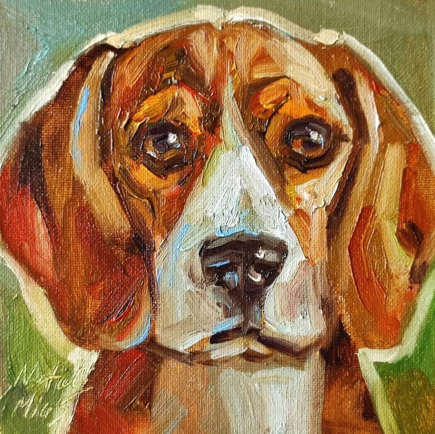 Custom Pet Portrait from photo. Personalized Painting