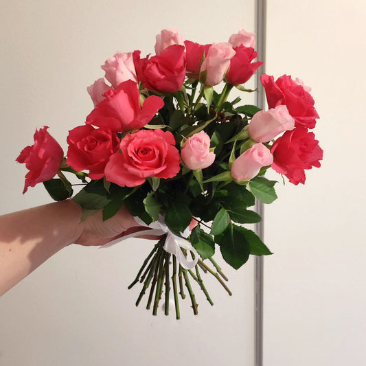 Pink roses bouquet