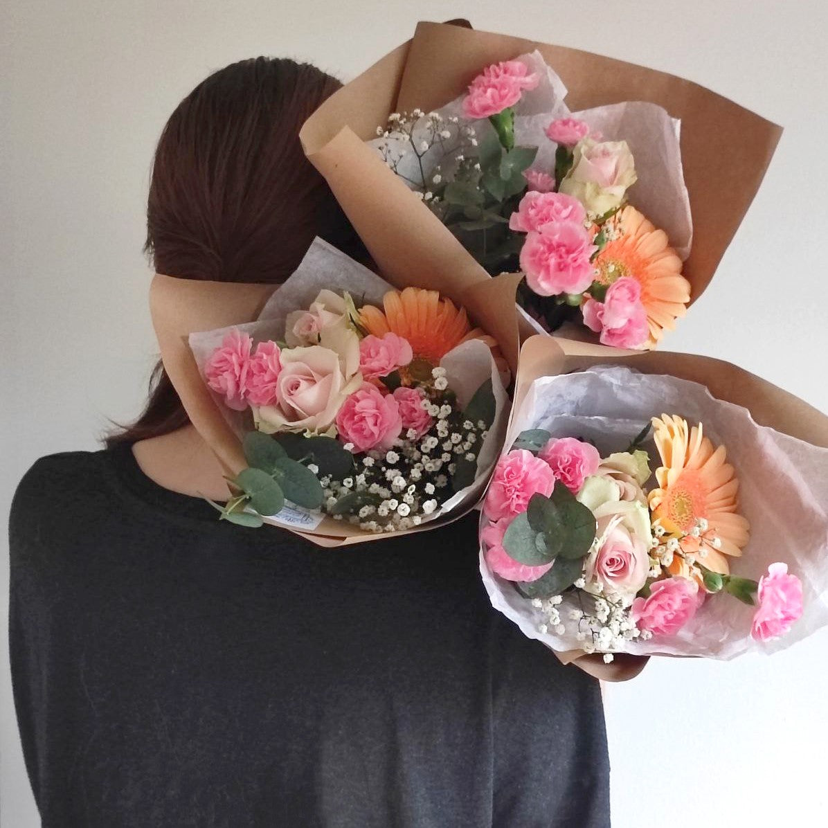 Delicate bouquets compliments. Order from 3 pieces