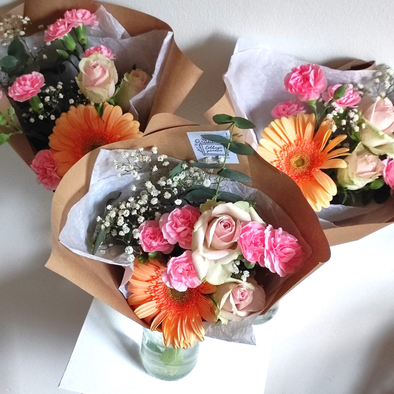 Delicate bouquets compliments. Order from 3 pieces