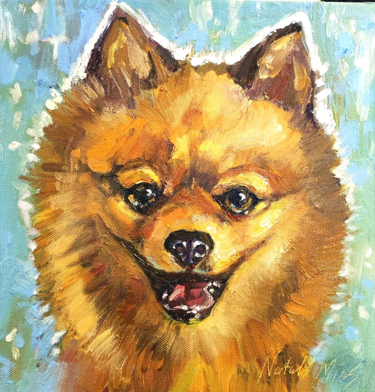 Custom Pet Portrait from photo. Personalized Painting