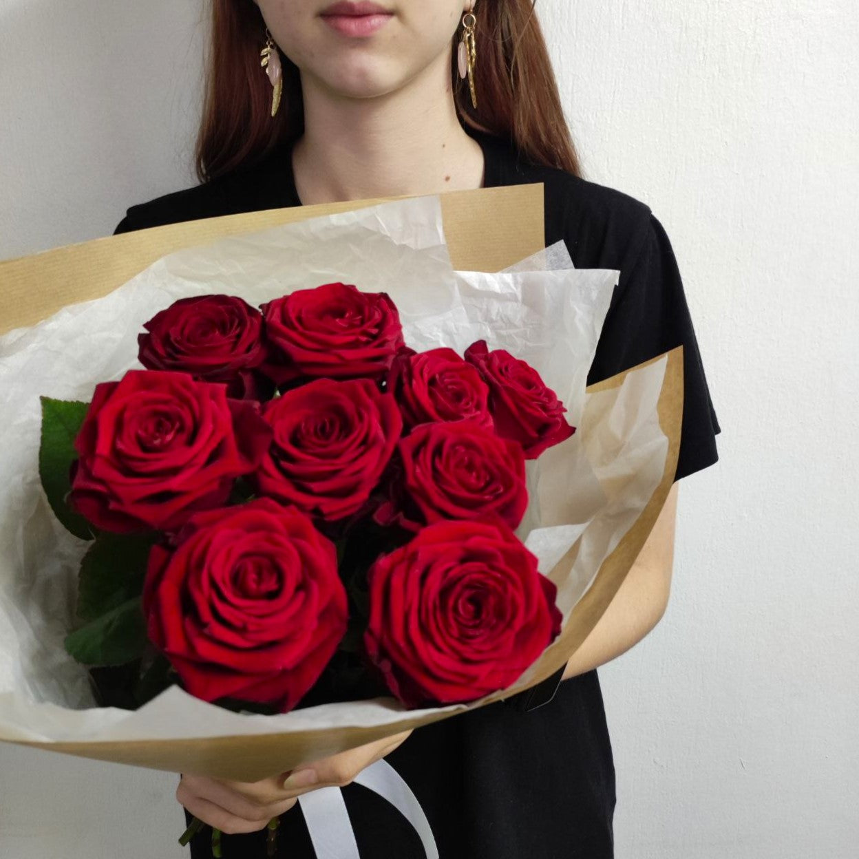 Сolourful bouquet of red roses