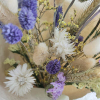 💜 Pieni kuivakukkakimppu – lilan sävyinen unelma