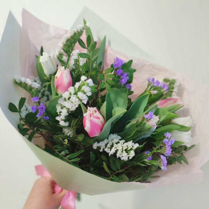 Upea värikäs tulppaanikimppu🌷